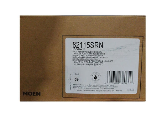 MOEN Idora Tub and Shower Faucet 1.75 GPM in Brushed Nickel Valve Included