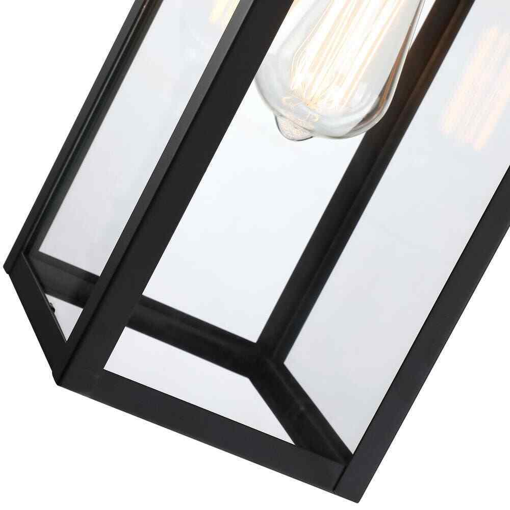 Pia Ricco 1-Light Black Exterior Waterproof Wall Sconce Outdoor Light Fixture