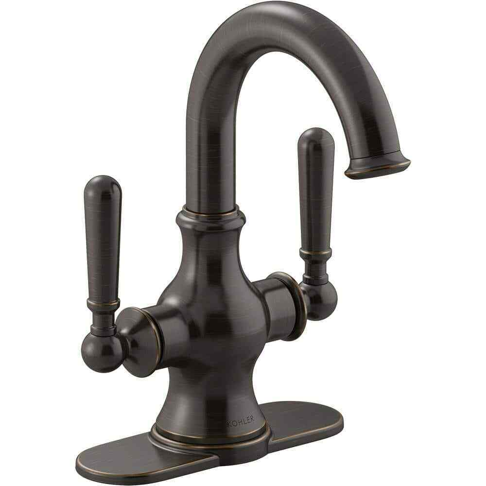 KOHLER Capilano Monoblock 2-Handle Single Hole 4 in. Centerset Bathroom Faucet