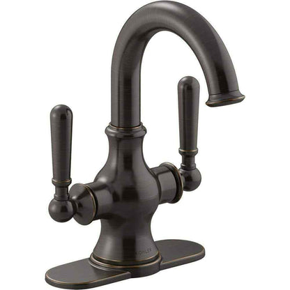 KOHLER Capilano Monoblock 2-Handle Single Hole 4 in. Centerset Bathroom Faucet