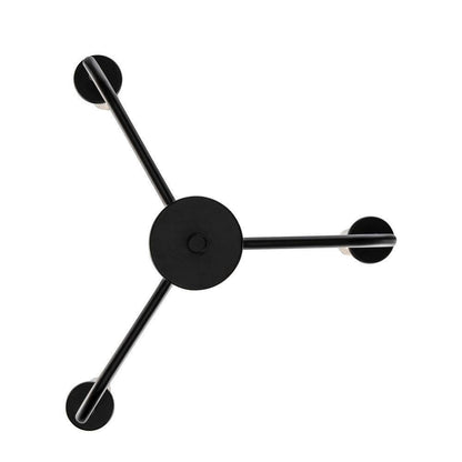 Bel Air Lighting Tennyson 3-Light Black Candle Chandelier Light Fixture 11653 BK