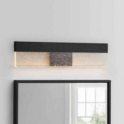 Hampton Bay Havelock 22.7 in. Black Integrated LED Bathroom Vanity Light Bar