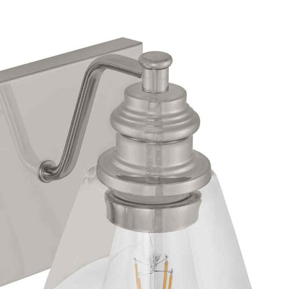 Hampton Bay Manor 15.3 in. 2-Light Polished Nickel Bathroom Vanity Light