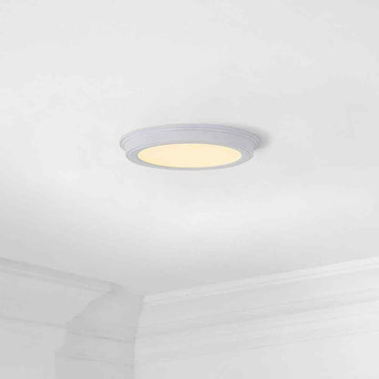 Commercial Electric 7 in. White Flush Mount Low Profile Ceiling Light 2-Pack