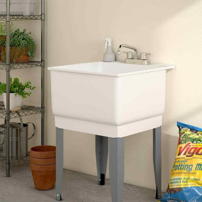 Glacier Bay Aragon 4 in. Centerset 2-Handle Laundry Utility Faucet in Chrome