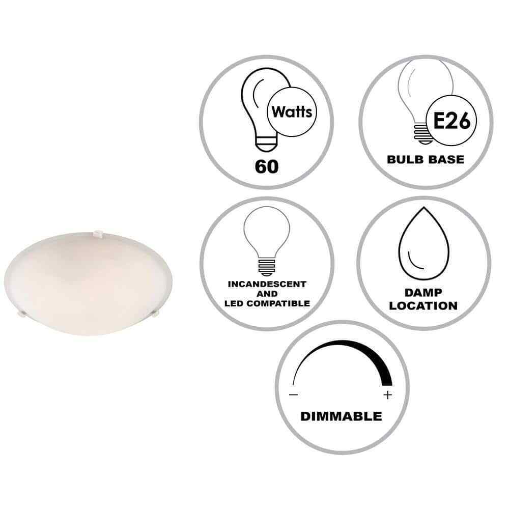 Bel Air Lighting Cullen 20" 4-Light Brushed Nickel Flush Mount Ceiling Light