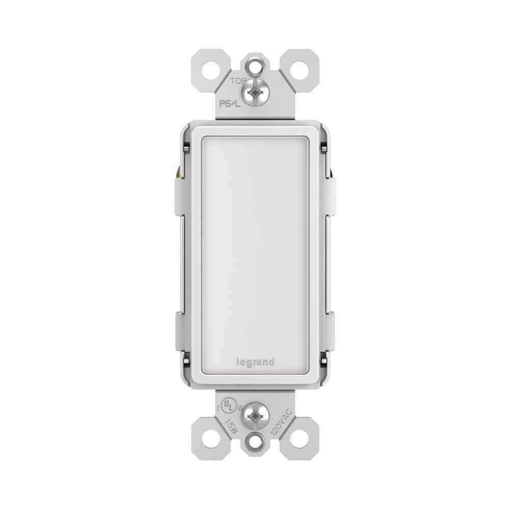 Legrand radiant 125-Volt Full Amber Night Light Decorator Duplex Outlet White