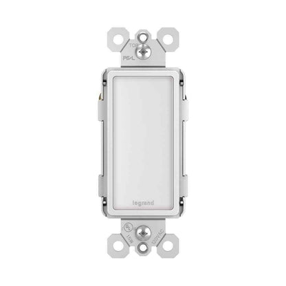 Legrand radiant 125-Volt Full Amber Night Light Decorator Duplex Outlet White