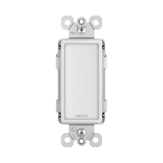 Legrand radiant 125-Volt Full Amber Night Light Decorator Duplex Outlet White