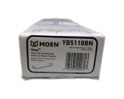 MOEN Voss 18 in. Towel Bar in Brushed Nickel YB5118BN