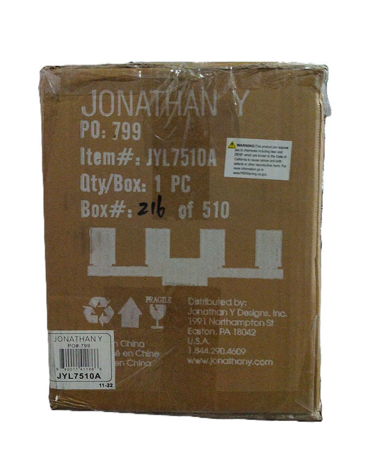 JONATHAN Y 32 in. 4-Light Oil Rubbed Bronze Iron/Seeded Glass LED Vanity Light