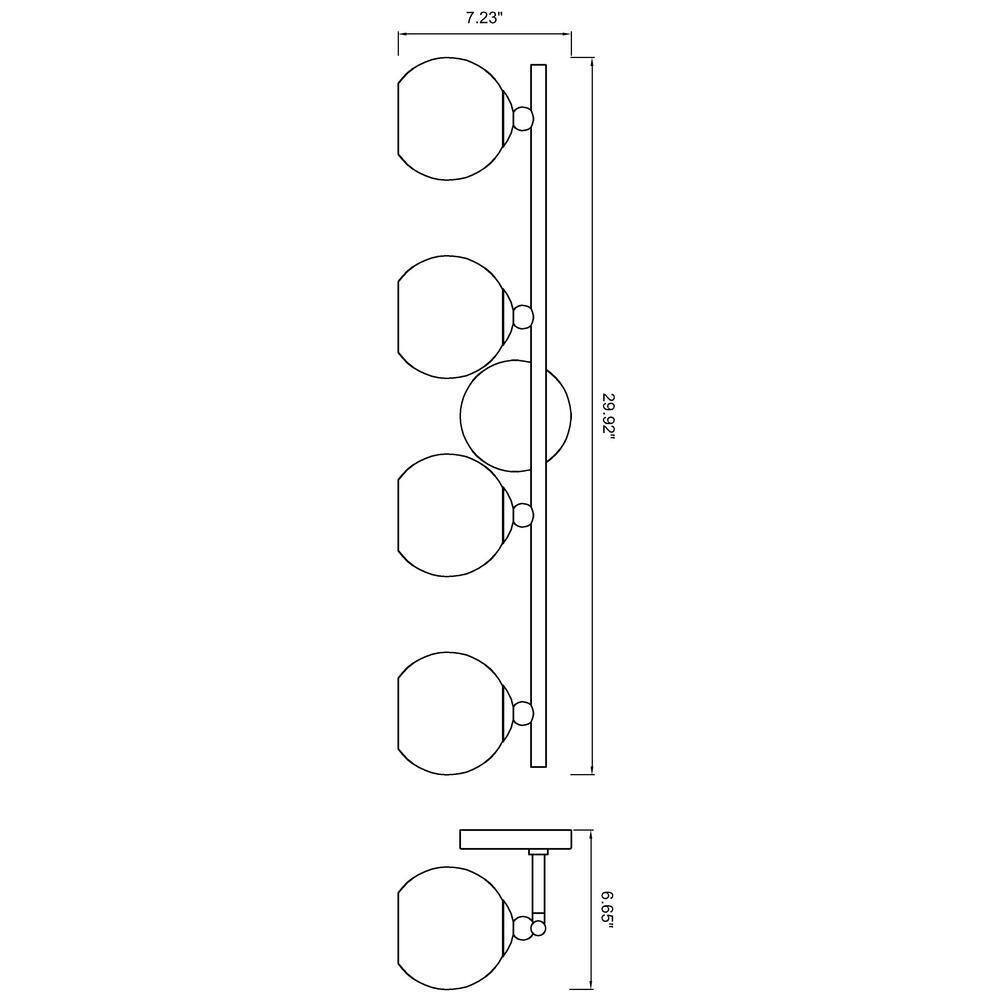 Neoma 30 in. 4 Light Brushed Nickel Vanity Light w/ Opal Etched Glass Shade