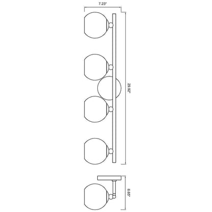 Neoma 30 in. 4 Light Brushed Nickel Vanity Light w/ Opal Etched Glass Shade