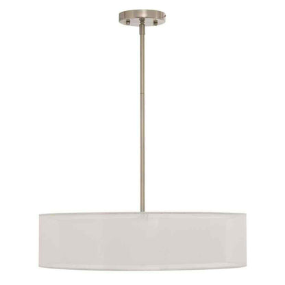 Merra 3-Light Antique Bronze Double Drum Pendant with Outer Organza Shade