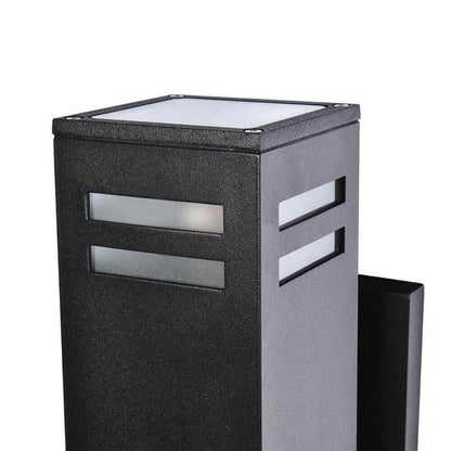 RRTYO 2-Light Matte Black Outdoor Waterproof Wall Lantern Exterior Sconce