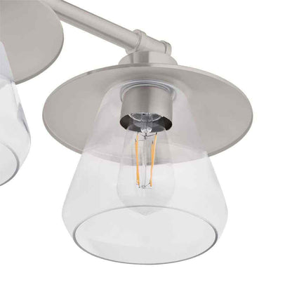 Hampton Bay Northmoore 26 in. 3-Light Brushed Nickel Bathroom Vanity Light