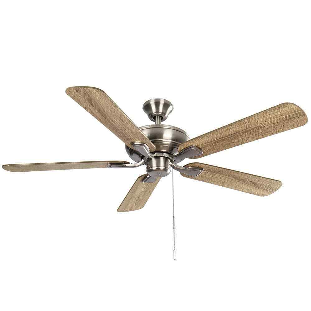 Hampton Bay Rothley II 52 in. Indoor LED Brushed Nickel Ceiling Fan w/ Light Kit