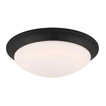 Hampton Bay Stetson 11 in. Satin Bronze 5CCT Integrated LED Flush Mount