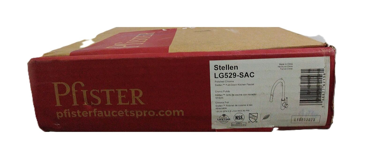 Pfister Stellen Pull-Down Sprayer Kitchen Faucet in Polished Chrome