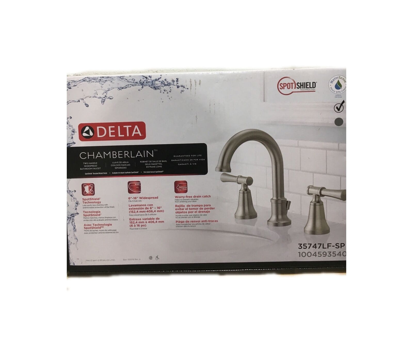 Delta Chamberlain 8 in. Widespread 2-Handle Bathroom Faucet in Brushed Nickel