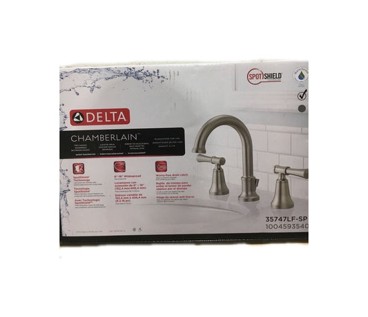 Delta Chamberlain 8 in. Widespread 2-Handle Bathroom Faucet in Brushed Nickel