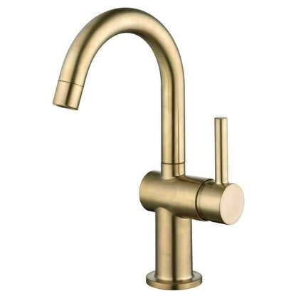 Glacier Bay Dorind Single Hole Deck Mount High-Arc Bathroom Faucet in Matte Gold