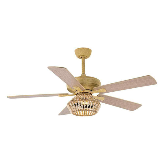 Flint Garden 52 in. Weathered Gold Ceiling Fan w/ Light Kit and Remote Control