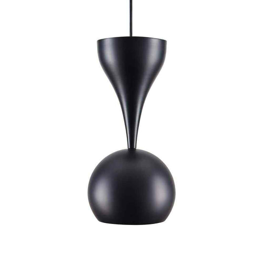 Southern Enterprises Conner Matte Black Midcentury Modern Dome Pendant Lamp