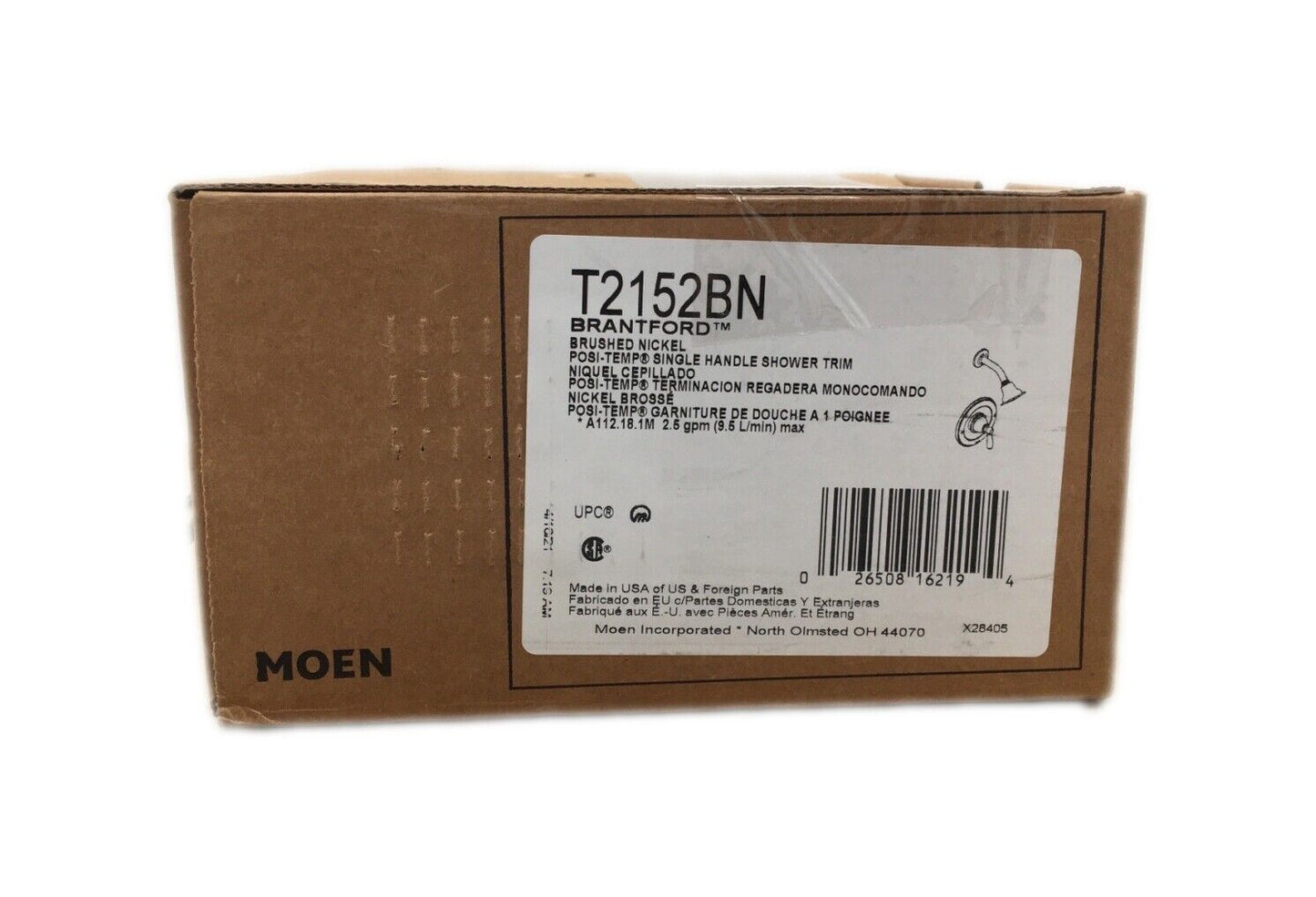 MOEN Brantford Shower Faucet Trim Kit Brushed Nickel Valve Not Included
