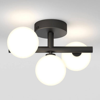 Artika Bloom 13 in 3-Light Black Selectable LED Modern Flush Mount Light Fixture