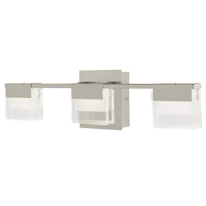 Home Decorators Collection 3-Light Brushed Nickel Integrated LED Light Bar
