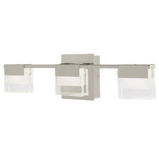 Home Decorators Collection 3-Light Brushed Nickel Integrated LED Light Bar