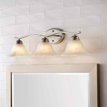 Hampton Bay Andenne 26.3 in. 3-Light Brushed Nickel Bathroom Vanity Light