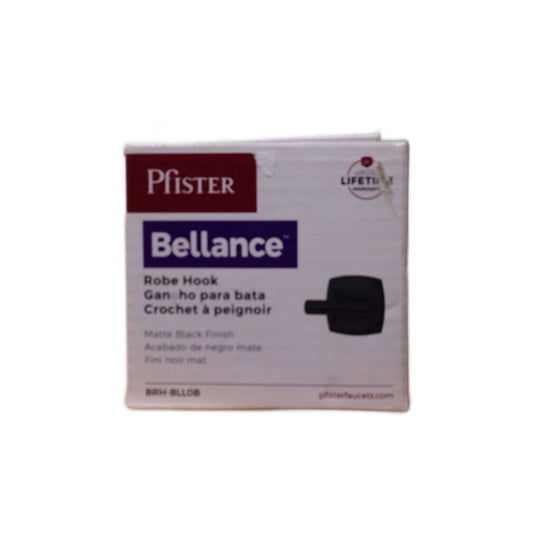 Pfister Bellance Double Robe Hook in Matte Black BRH-BLL0B