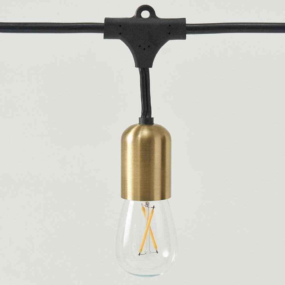 Brightech Ambience Glow 15-Light 48 ft. Outdoor Plug-in LED Hanging String-Light