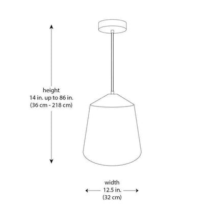 Home Decorators 12.5 in 1-Light Black Industrial Farmhouse Pendant Light Fixture