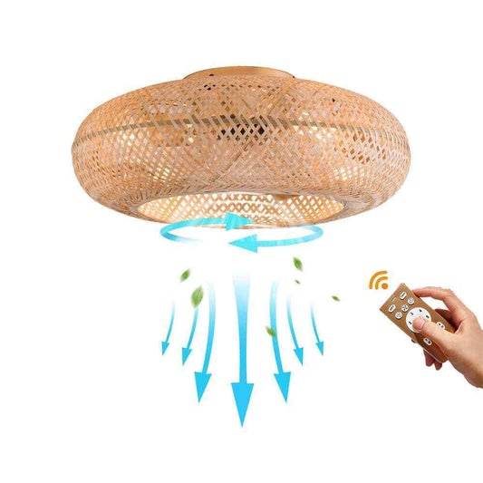 OUKANING 20 in. Gold Farmhouse 6-Speed Reversible Wind Direction Ceiling Fan