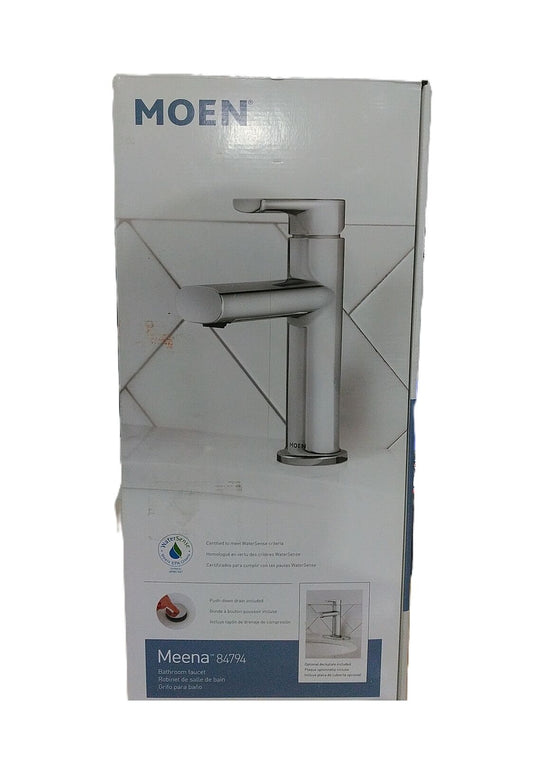 MOEN Meena Single Hole Single-Handle Bathroom Faucet in Chrome 84794