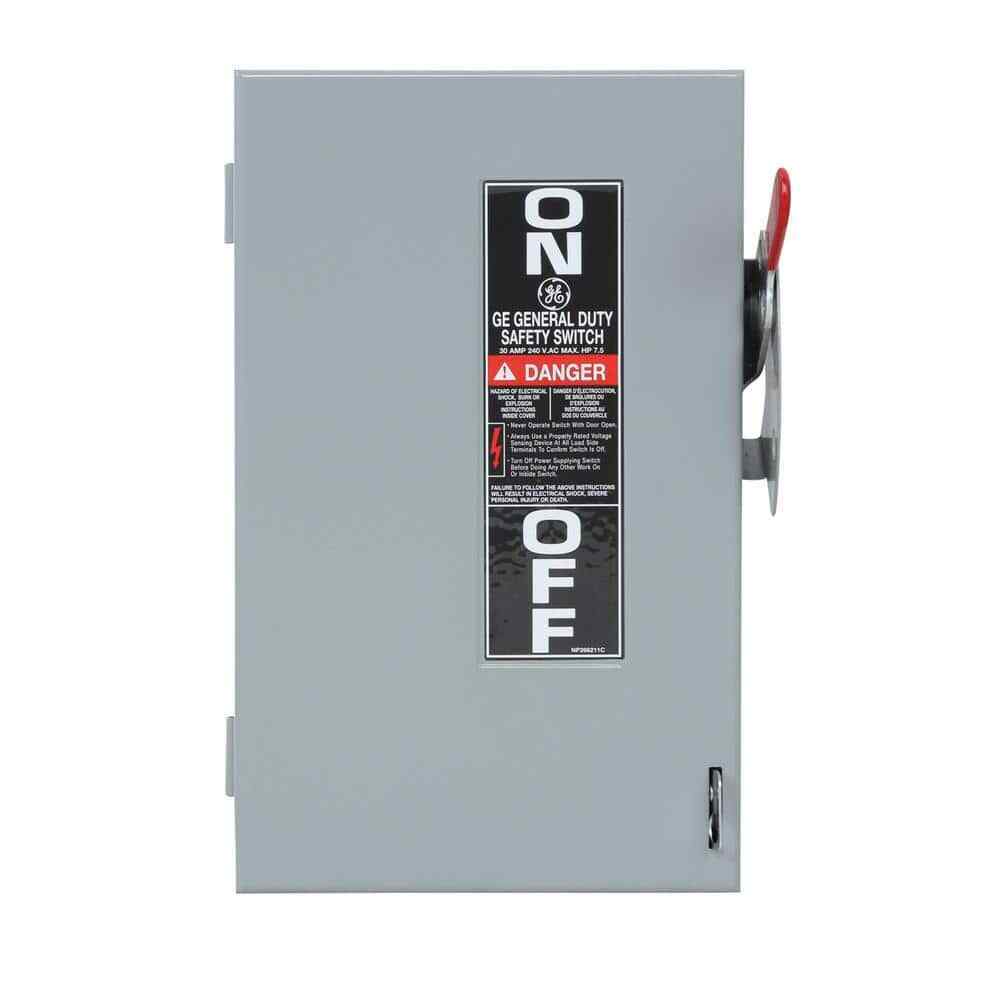 GE TGN3321CP General Duty Safety Switch, 30 Amp, 240V, 3 Pole - NEMA 1 Enclosure