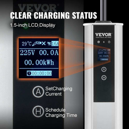 VEVOR Level 2 EV Charger 240V Home EV Charging Station w/ 25 ft. Cable NEMA