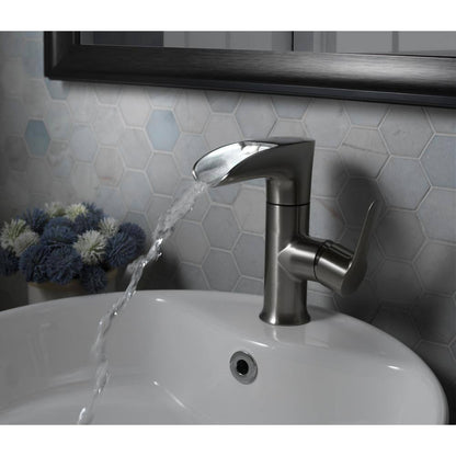 Tosca Single Hole 4 in. Single Slide Handle LED Bathroom Faucet
