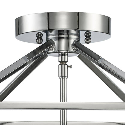Home Decorators Weyburn 16.5 in 4-Light Polished Chrome Lantern Semi-Flush Mount