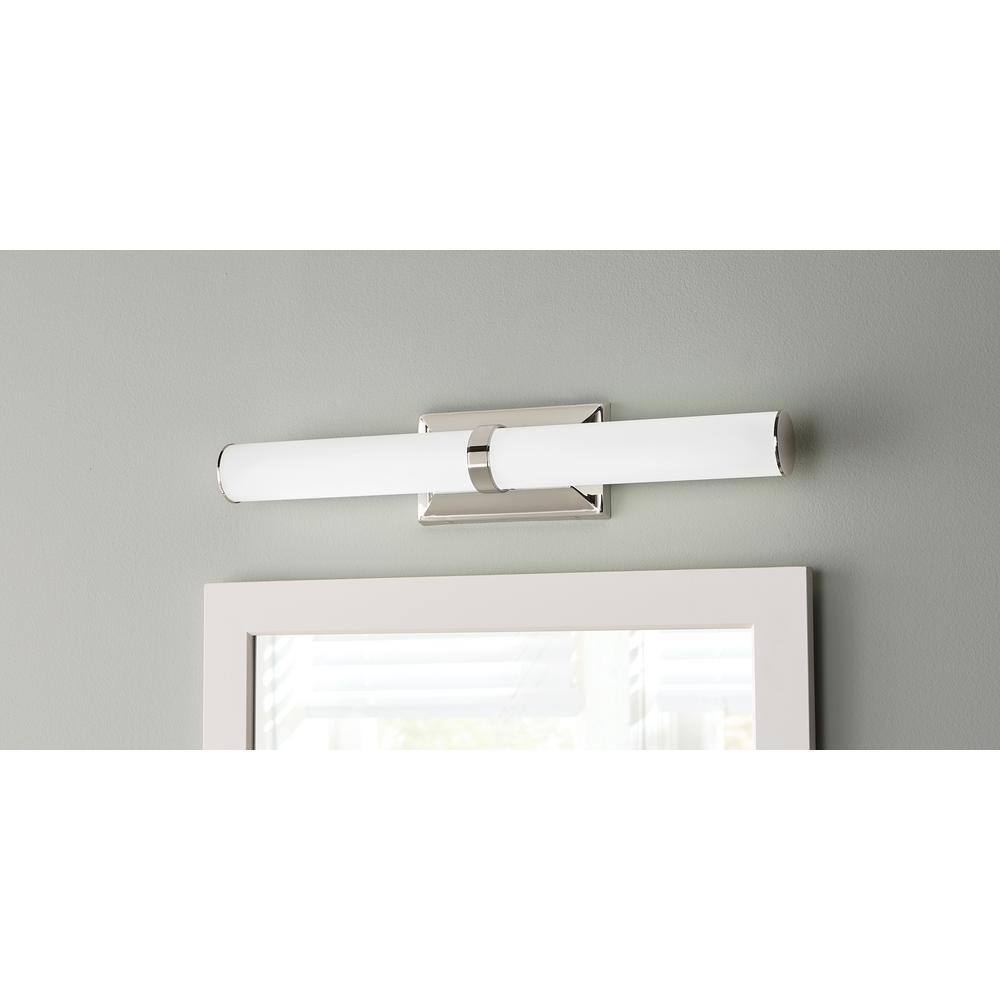 Home Decorators Rolande 100W Equivalent Polished Nickel LED Vanity Light
