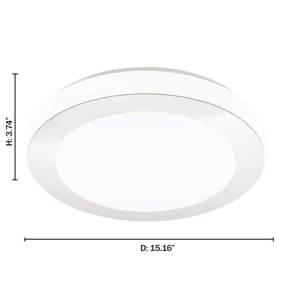 Eglo Carpi LED Semi-Flush Mount Light with White Plastic Diffuser