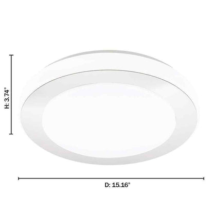 Eglo Carpi LED Semi-Flush Mount Light with White Plastic Diffuser