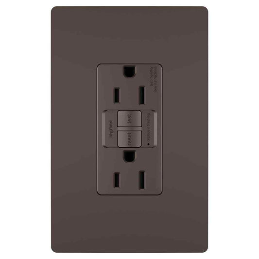 Legrand radiant 15 Amp 125-Volt Tamper Resistant GFCI  Duplex Outlet Bronze