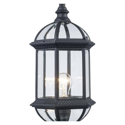 Bel Air Lighting Wentworth 1-Light Black Outdoor Lamp Post Lantern Mount
