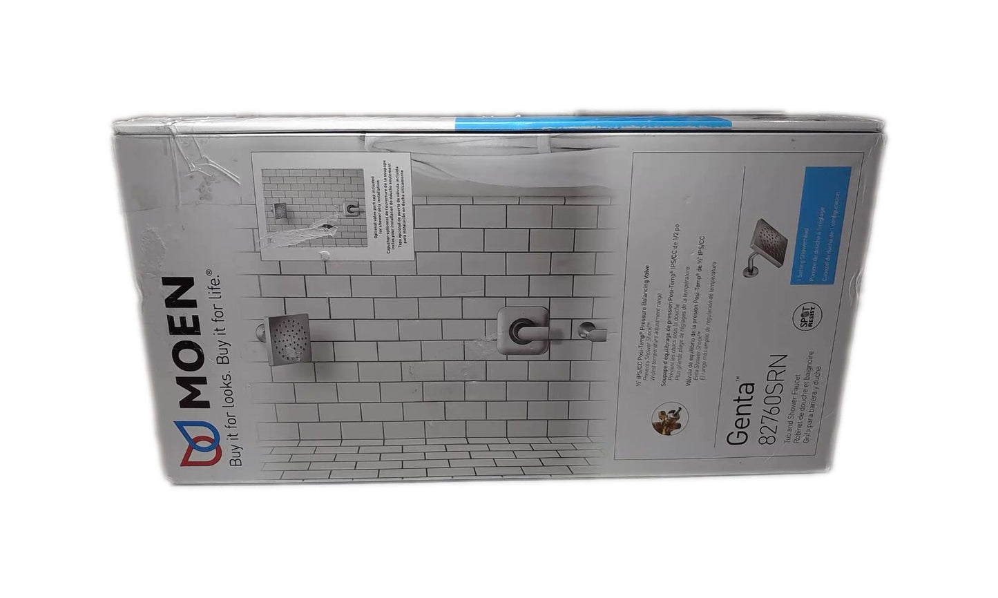 MOEN Genta Single-Handle 1-Spray Tub/Shower Faucet Spot Resist Brushed Nickel
