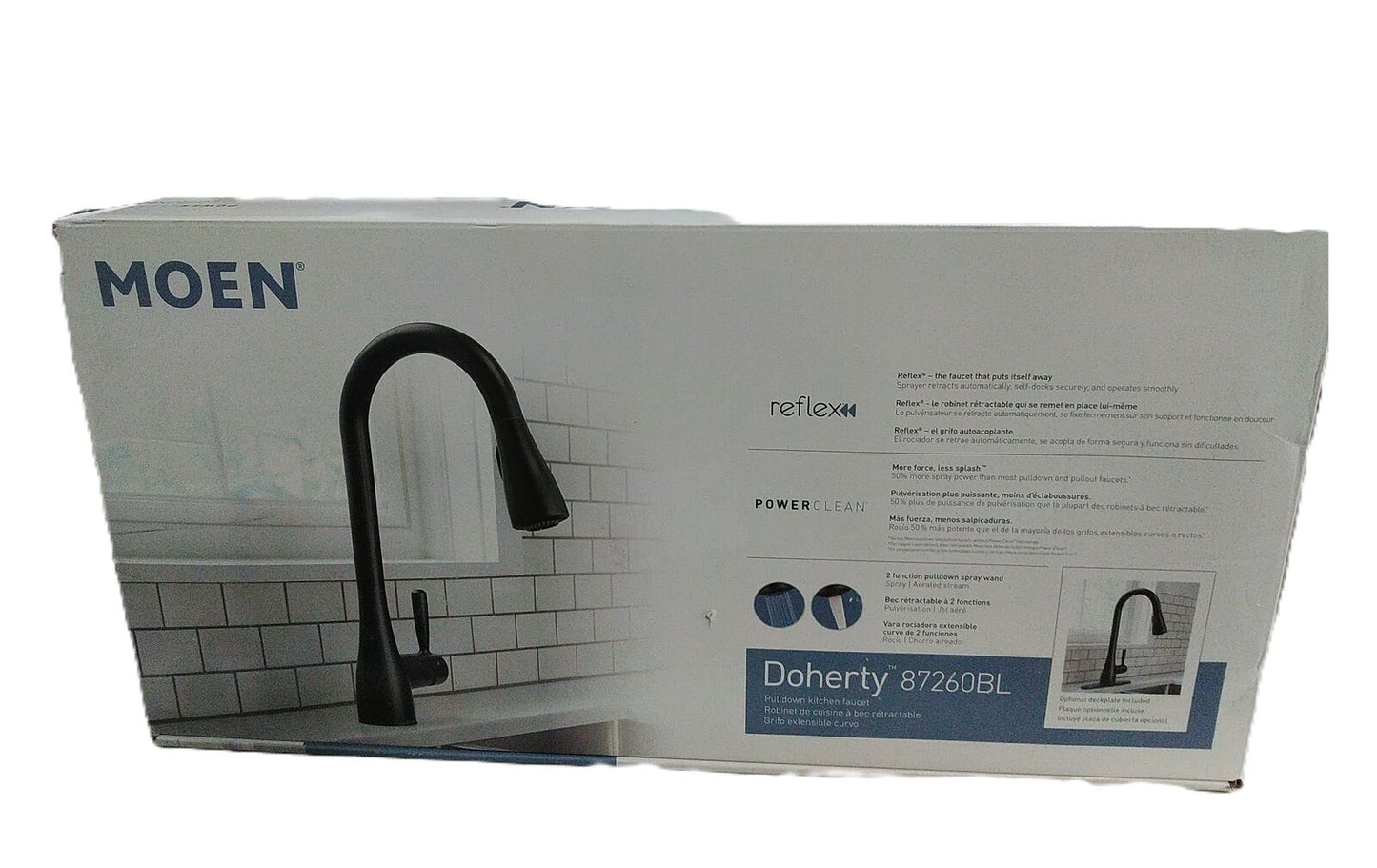 MOEN Doherty Single Handle Pull-Down Sprayer Kitchen Faucet w/ Power Clean