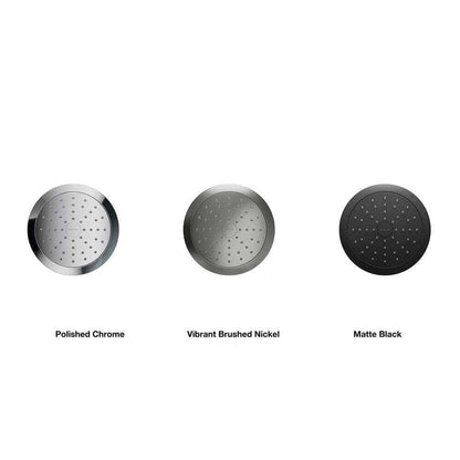 KOHLER Forte 1-Spray Patterns Wall Mount Fixed Shower Head in Matte Black